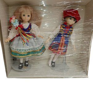 Vintage 1987 Suzanne Gibson Poland Girl and Boy Collectible Dolls 5103